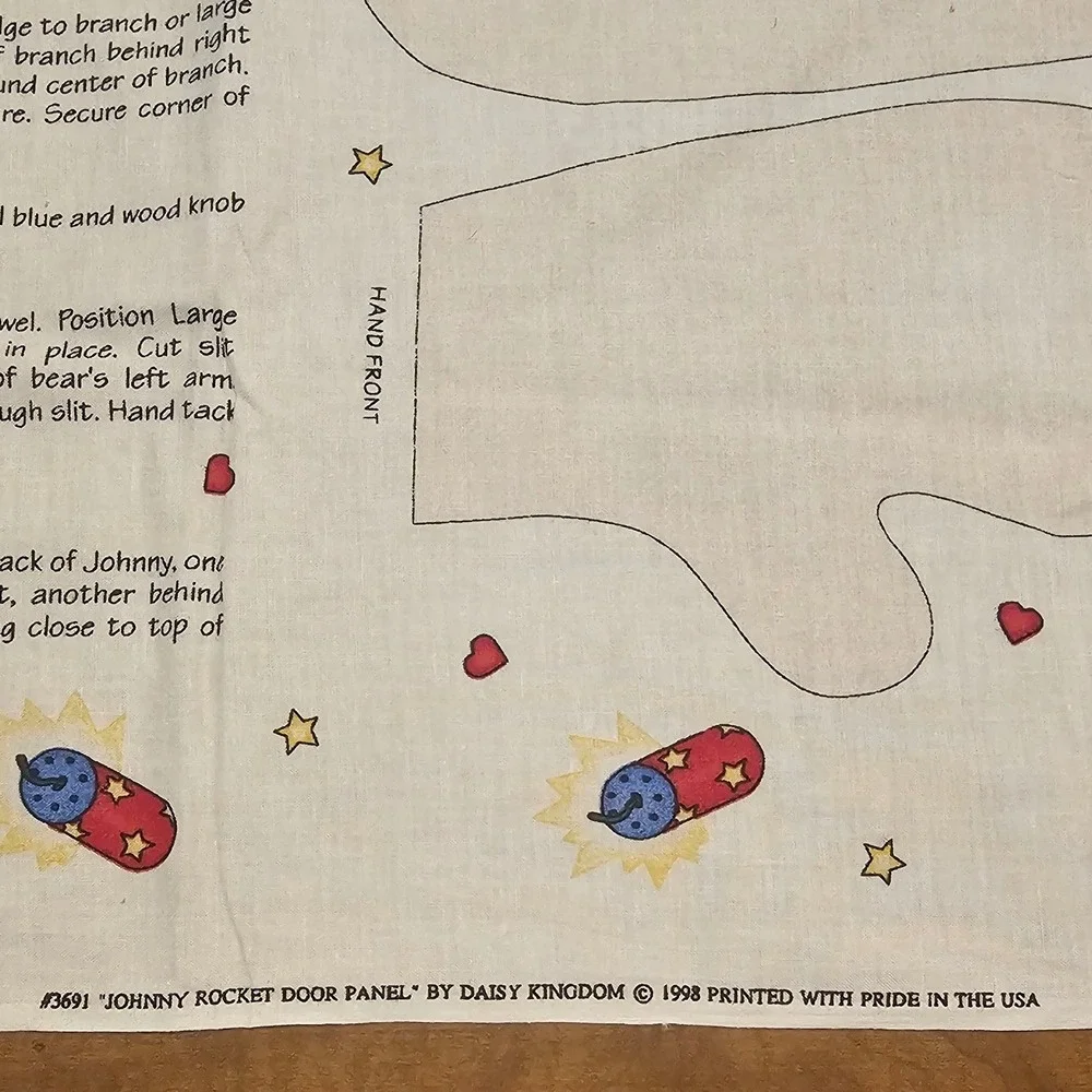 Daisy Kingdom Fabric #3691 Johnny Rocket Door Panel USA Patriotic New Uncut 1998